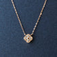 10K Diamond Milgrain Flower Necklace (Rose Gold) - Product Image