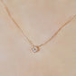 10K Diamond Milgrain Flower Necklace (Rose Gold) - Model Image