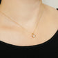 10K Dew Drop Design Akoya Pearl Necklace (Yellow Gold) - Model Image