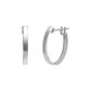 14K/10K Simple Hoop Earrings (White Gold) - Product Image