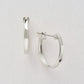 14K/10K Simple Hoop Earrings (White Gold) - Product Image