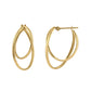 18K/10K Thin Line Double Hoop Earrings (Yellow Gold) - Product Image