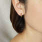 10K Mixed Cut Double Clip-On Hoop Earrings (Yellow Gold) - Model Image