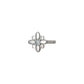 [Solo Earring] [Second Earrings] Platinum Ice Blue Diamond Flower Single Earring - Product Image