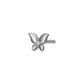 [Solo Earring] [Second Earrings] Platinum Ice Blue Diamond Butterfly Single Earring - Product Image