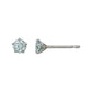[Second Earrings] Platinum Blue Moissanite Earrings - Product Image