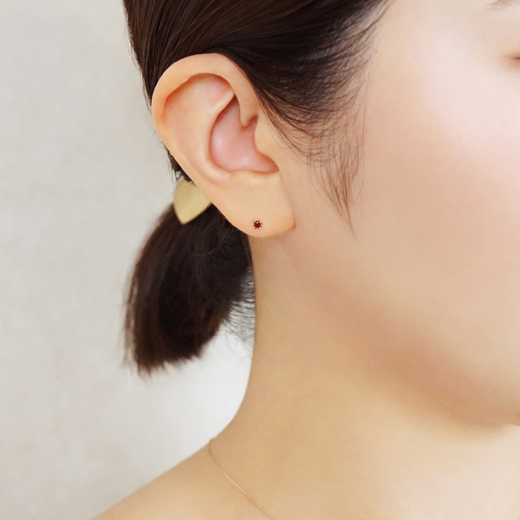 Second Earrings] 18K Ruby Earrings (Yellow Gold) – TAKE-UP Jewelry