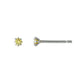 [Second Earrings] Platinum Yellow Diamond Earrings - Product Image