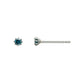 [Second Earrings] Platinum Blue Diamond Earrings - Product Image
