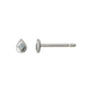 [Second Earrings] Platinum Ice Blue Diamond Dew Drop Earrings - Product Image