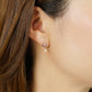 18K/10K Garnet Earrings [Acanthus] (Rose Gold) - Model Image