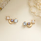18K/10K Blue Topaz Earrings [Moonlight] (Yellow Gold) - Product Image