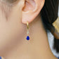 [Palette] 10K Blue Topaz x Lapis Lazuli Charms (Yellow Gold) - Model Image