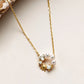 10K Freshwater Pearl Necklace [Luminous] (Yellow Gold) - Product Image