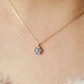 10K Blue Topaz Necklace [Pansy] (Yellow Gold) - Model Image