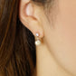 18K/10K White Shell Multi-Way Earrings [Edelweiss] (Yellow Gold) - Model Image