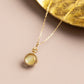 10K White Shell Necklace [Edelweiss] (Yellow Gold) - Product Image