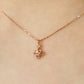 10K Diamond Necklace [Myrtle] (Rose Gold) - Model Image
