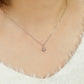 10K Diamond Necklace [Myrtle] (White Gold) - Model Image