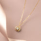 10K Diamond Necklace [Flille Swirl] (Yellow Gold) - Product Image