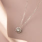 10K Diamond Necklace [Flille Swirl] (White Gold) - Product Image