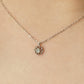 10K Diamond Necklace [Flille Swirl] (White Gold) - Model Image