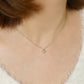 10K Diamond Necklace [Flille Swirl] (White Gold) - Model Image