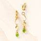 [Palette] 10K Peridot Leaf Charms (Yellow Gold) - Product Image