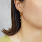 [Palette] 10K Peridot Leaf Charms (Yellow Gold) - Model Image
