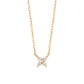 10K Diamond Mini Flower Necklace (Yellow Gold) - Product Image