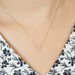 10K Diamond Mini Flower Necklace (Yellow Gold) - Model Image