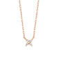 10K Diamond Mini Flower Necklace (Rose Gold) - Product Image