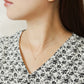 10K Diamond Mini Flower Necklace (Rose Gold) - Model Image