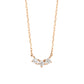 10K Trilogy Diamond Necklace (Rose Gold / Yellow Gold) - Product Image
