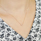 10K Trilogy Diamond Necklace (Rose Gold / Yellow Gold) - Model Image