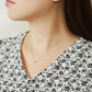 10K Trilogy Diamond Necklace (Rose Gold / Yellow Gold) - Model Image