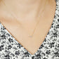 18K Trilogy Diamond Necklace (Yellow Gold) - Model Image