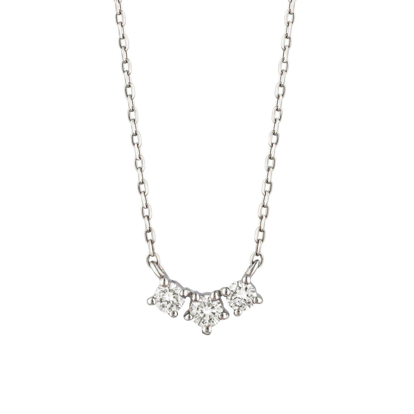 Platinum Trilogy Diamond Necklace - Product Image