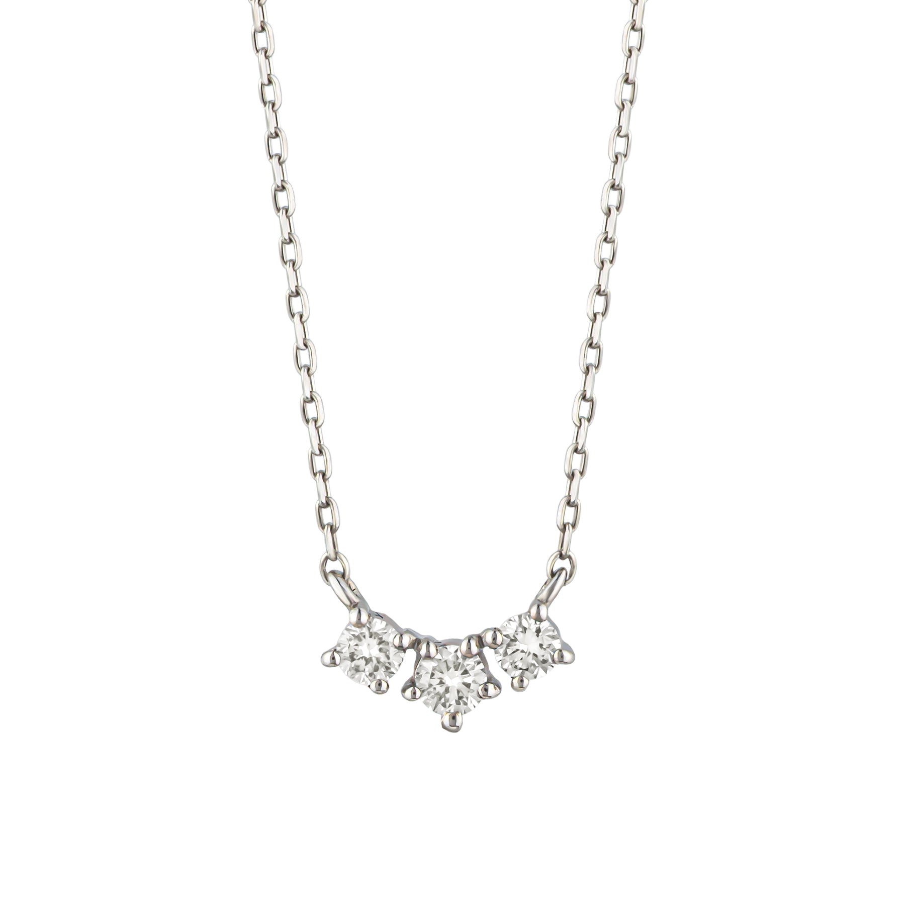 Platinum Trilogy Diamond Necklace - Product Image