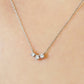 Platinum Trilogy Diamond Necklace - Model Image
