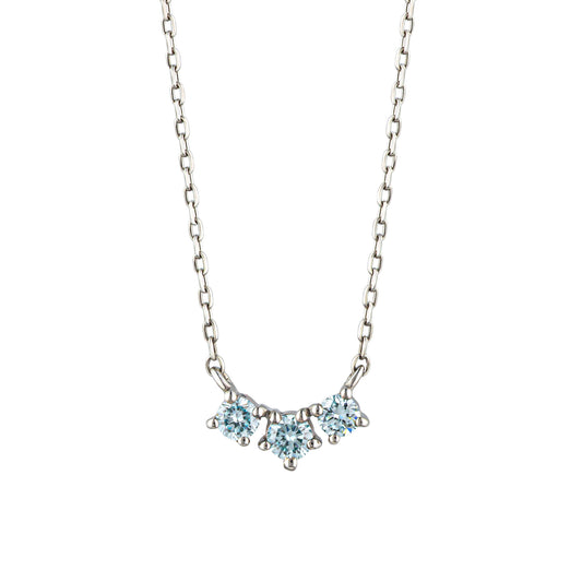 Platinum Trilogy Ice Blue Diamond Necklace - Product Image