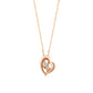 [WEB Exclusive] 10K Diamond Heart Necklace (Rose Gold) - Product Image