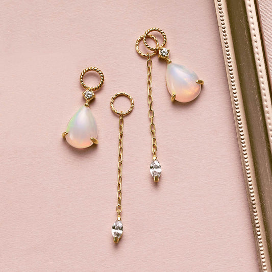 [Palette] 10K Opal Charm Set [Dream Tone] (Yellow Gold) - Product Image
