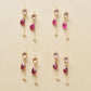 [Palette] 18K/10K Ruby Charm Set Earrings [Twilight] (Yellow Gold) - Product Image