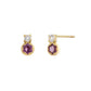 [WEB Exclusive] 10K Rhodolite Garnet Stud Earrings (Yellow Gold) - Product Image