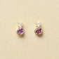 [WEB Exclusive] 10K Rhodolite Garnet Stud Earrings (Yellow Gold) - Product Image