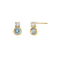 [WEB Exclusive] 10K Swiss Blue Topaz Stud Earrings (Yellow Gold) - Product Image