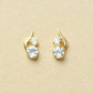 [WEB Exclusive] 10K Aquamarine Simple Earrings (Yellow Gold) - Product Image
