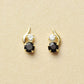 [WEB Exclusive] 10K Onyx Simple Earrings (Yellow Gold) - Product Image