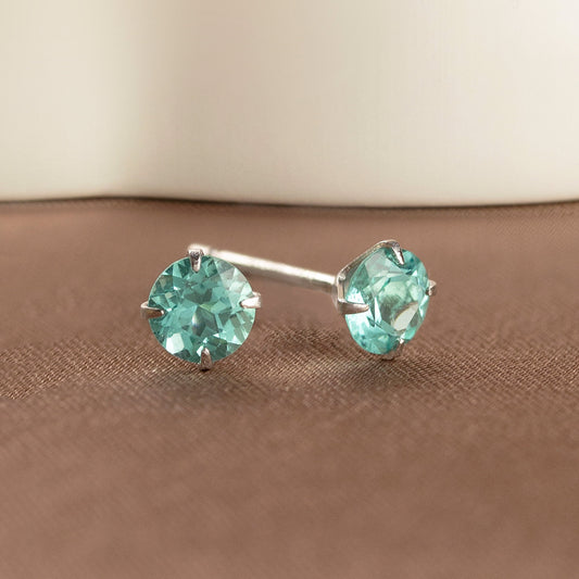 [Second Earrings] Platinum Apatite Earrings - Product Image